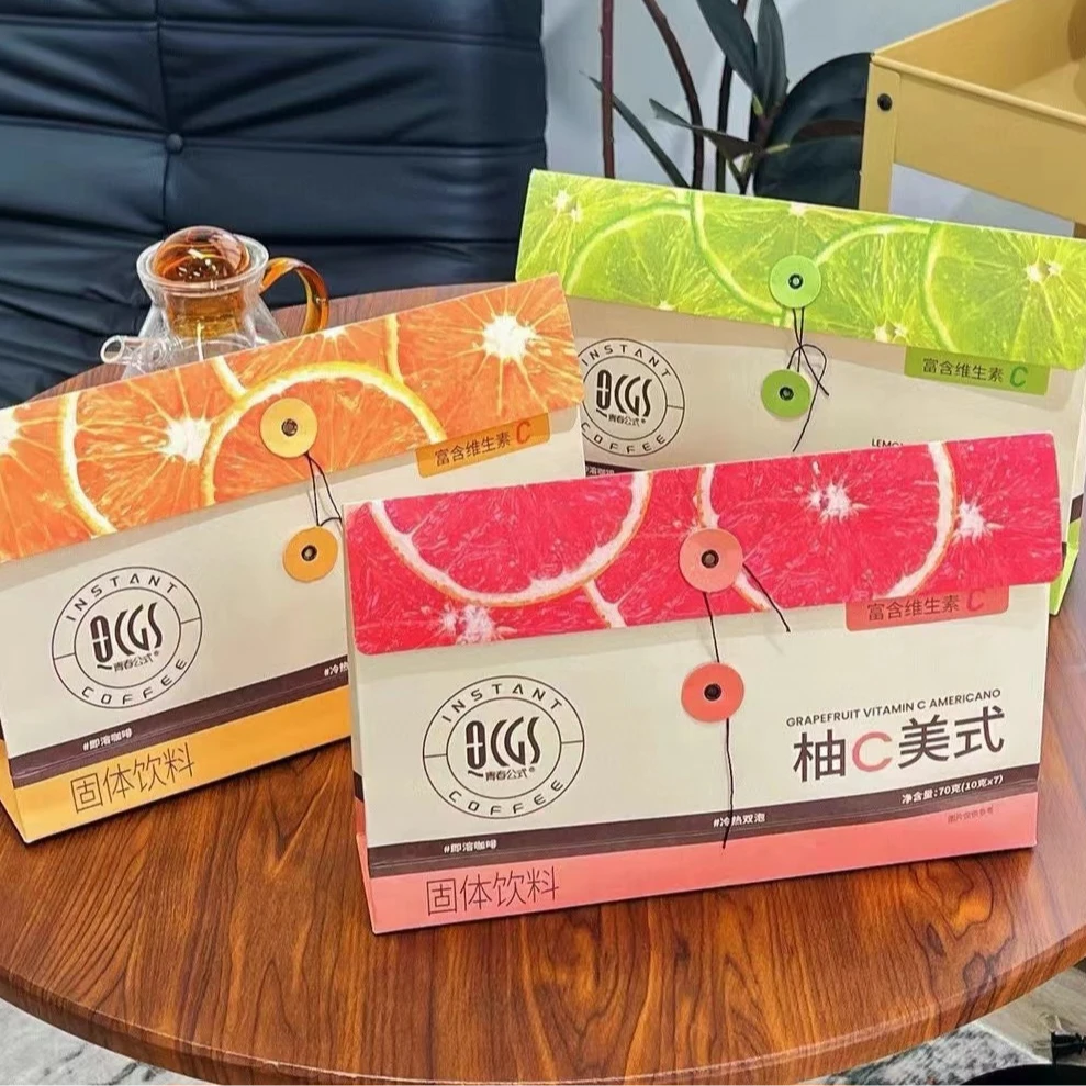 青春公式柠C、橙C、柚C美式即溶咖啡70g（10g*7袋）/包
