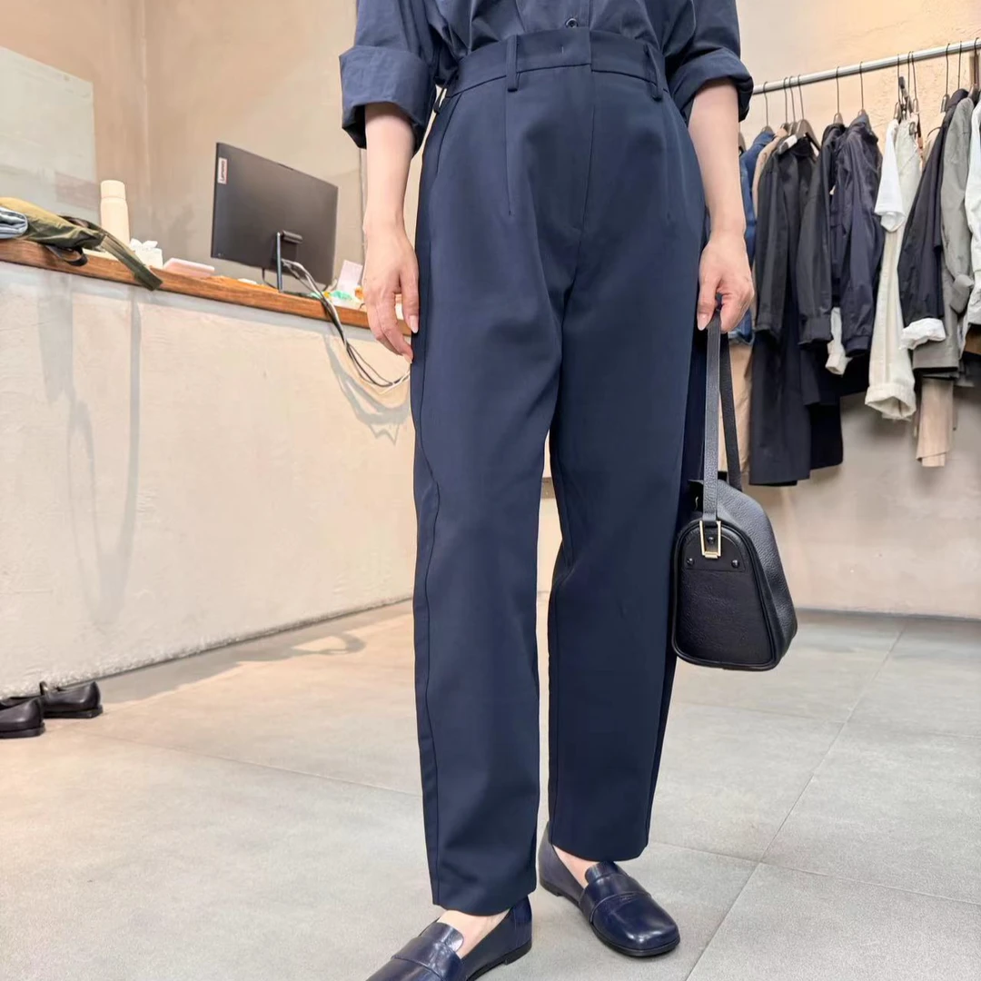 韩国进口后松紧腰萝卜西裤 均码