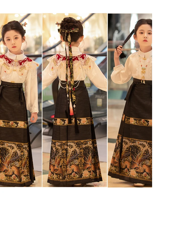 复古儿童发簪发带中国风日常宝宝唐装衣服套装夏季周服周礼服新款