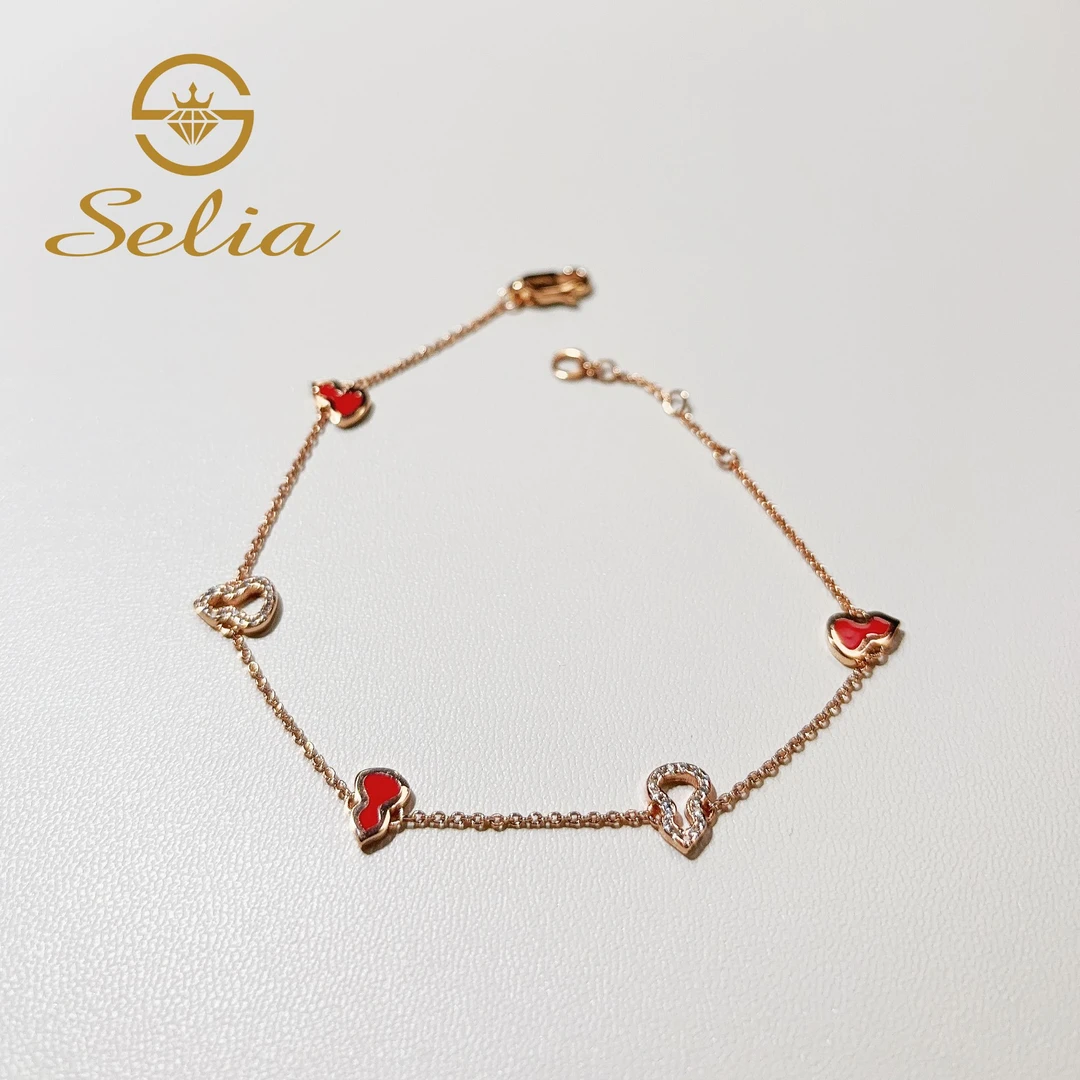 铜合金锆石手链 时尚个性气质高级mini葫芦手链（16+3cm）QLSL-9016