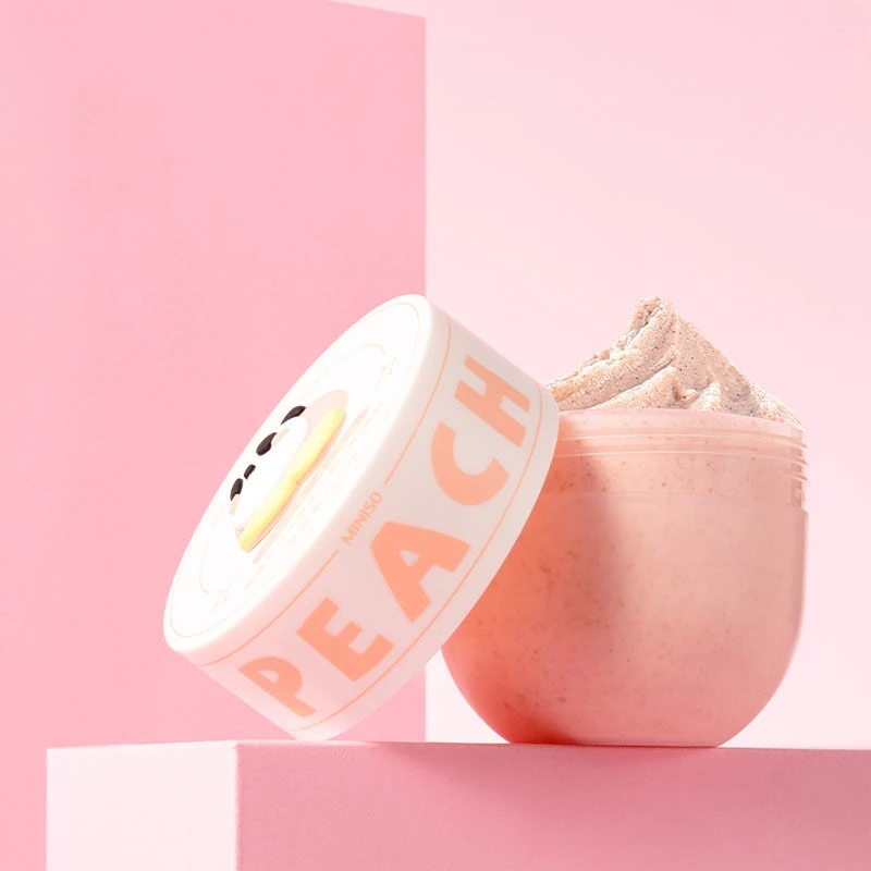 MINISO/名创优品-熊猫系列身体磨砂膏蜜桃留香温和去角质嫩肤150g