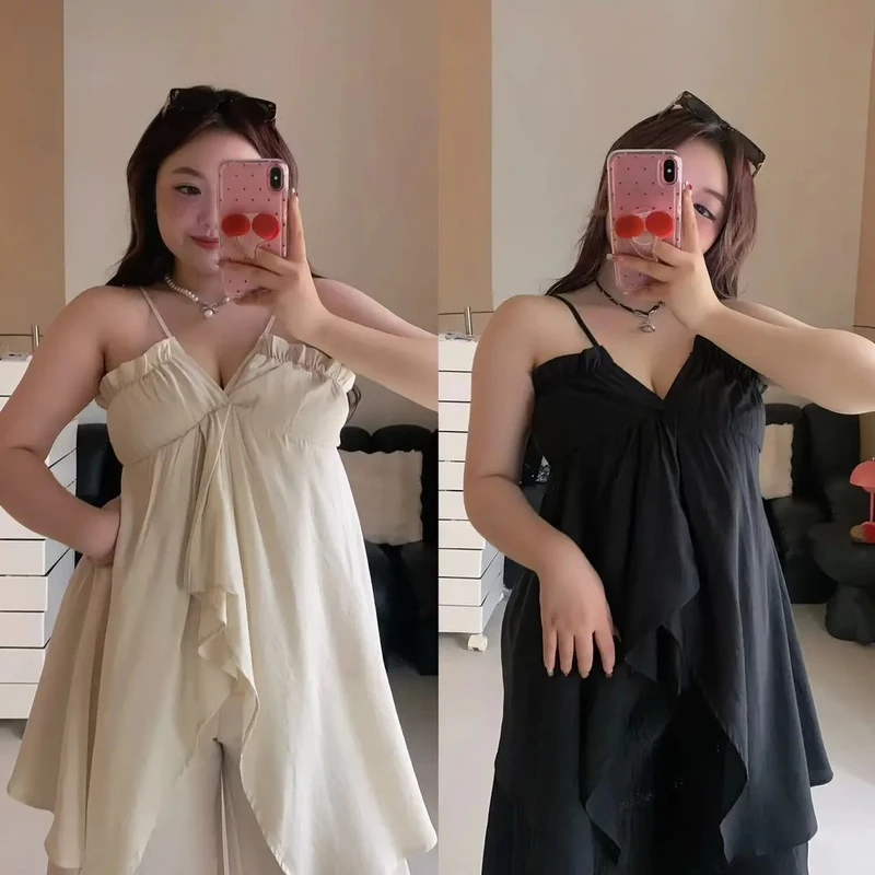 慧芝huizhi 4063 不规则吊带 定制款新中式中长款吊带