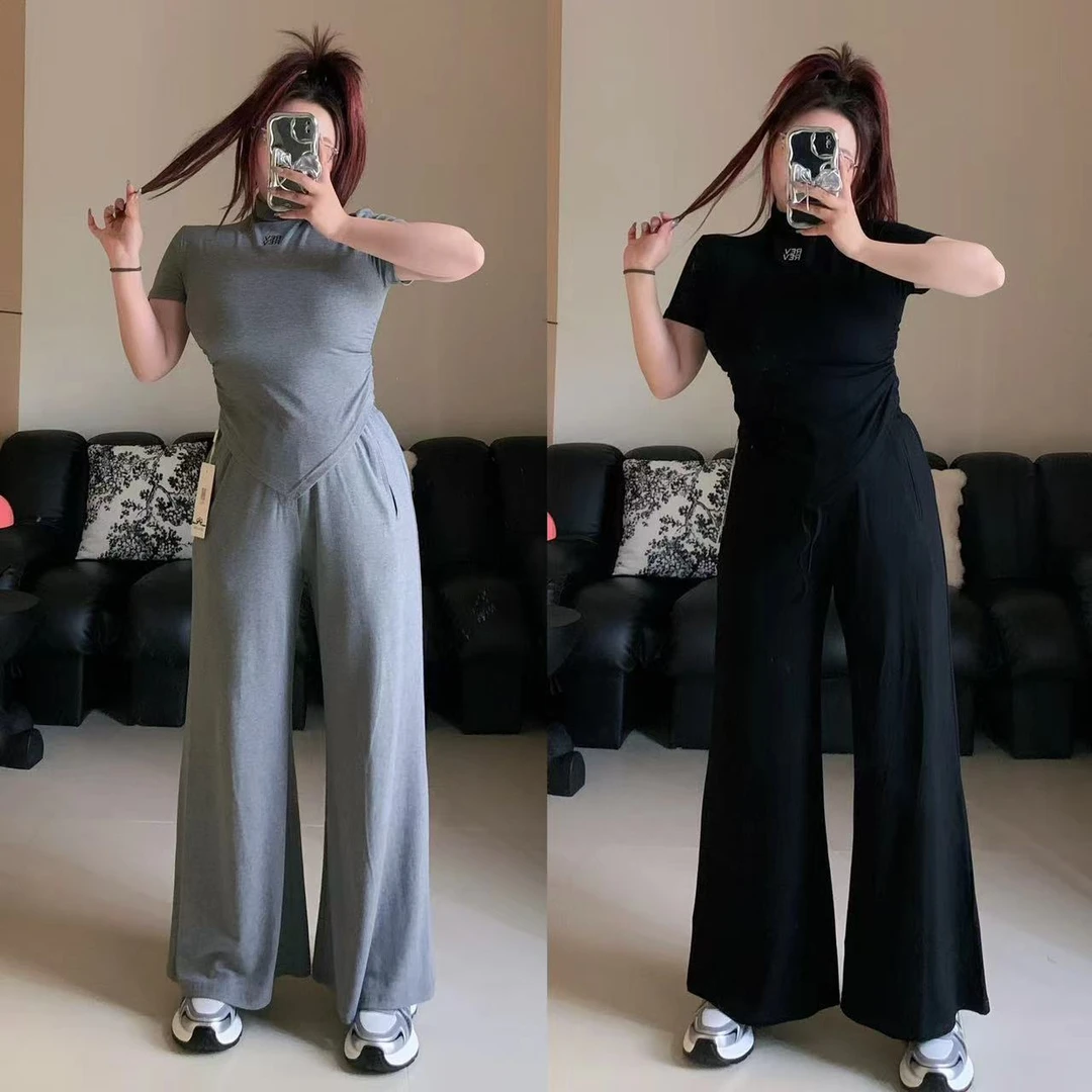 慧芝huizhi Rev辣妹休闲套装 定制款 薄款凉爽弹力大运动休闲套装