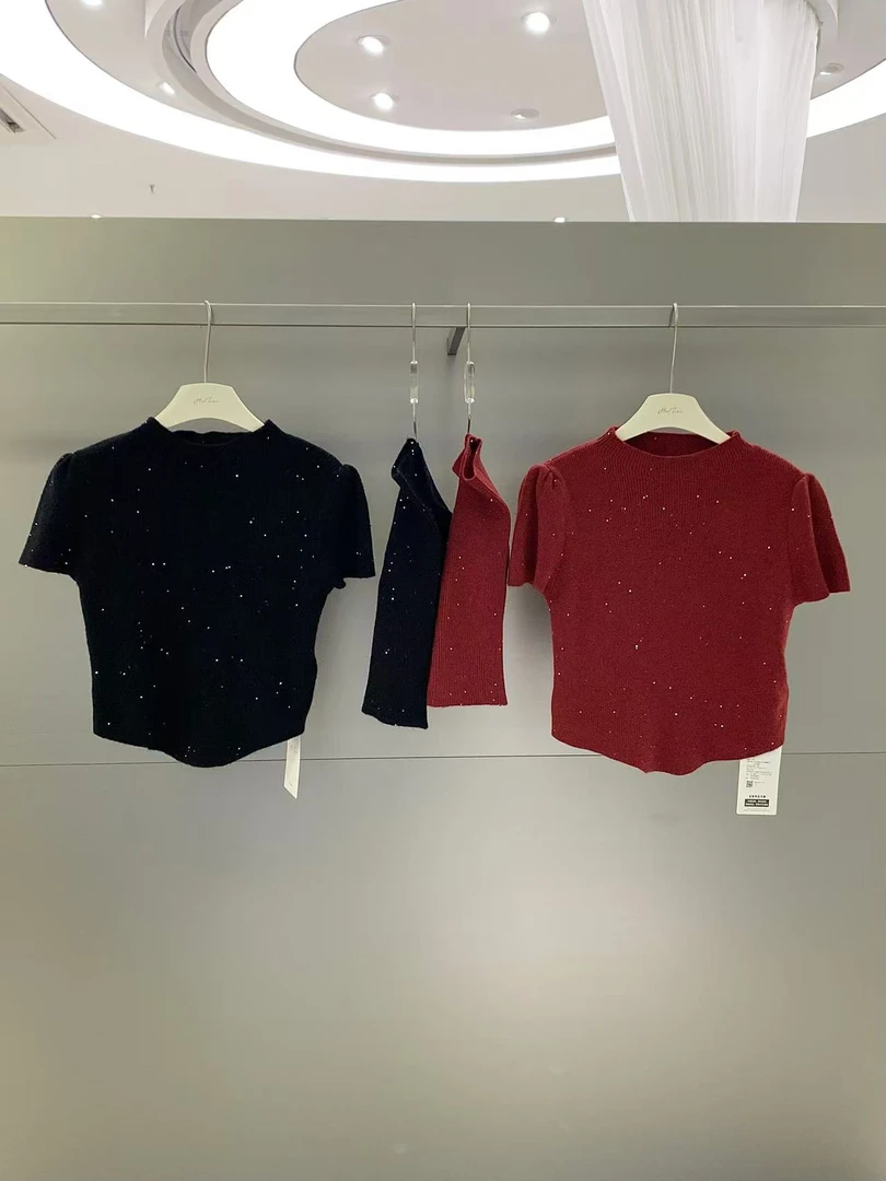 慧芝 huizhi 圣诞闪闪袖套毛衣 定制款 纯欲辣妹袖套毛衣