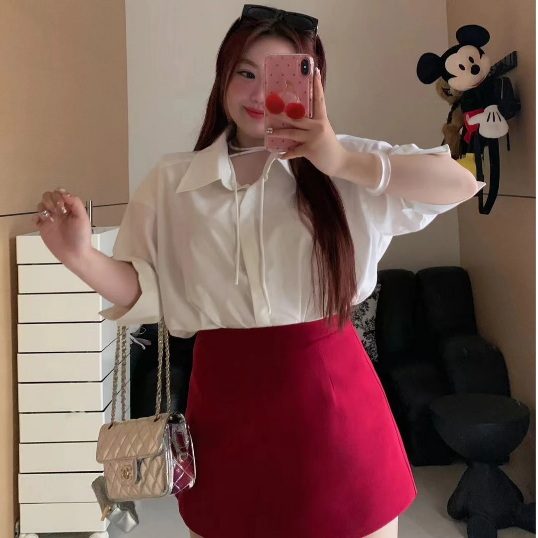 慧芝huizhi 都是丽人 定制款 简约高级设计感白衬衣DSLR713