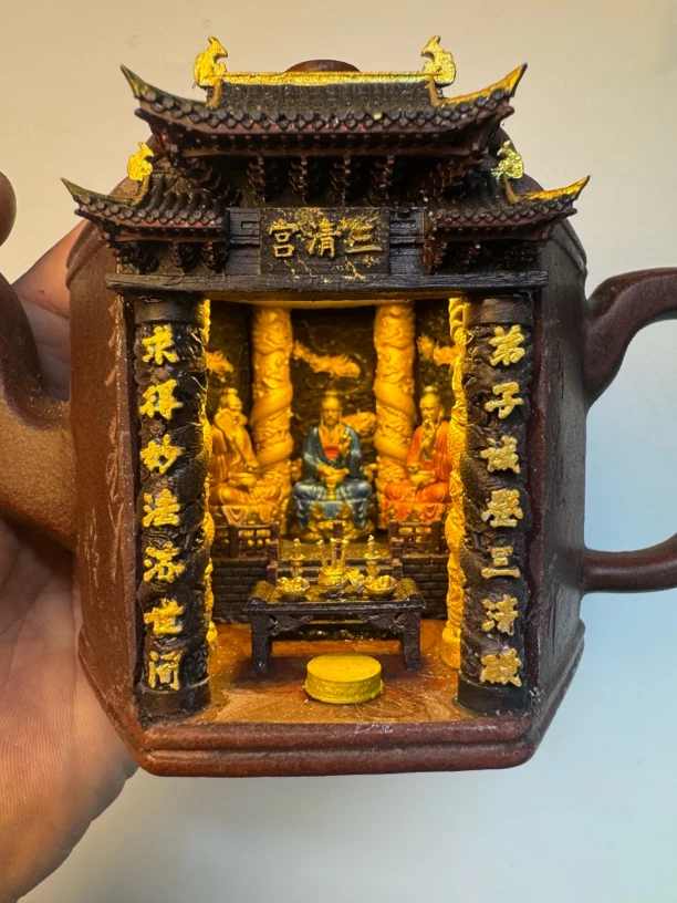 2 代三清宫造景半手紫砂壶预定链接