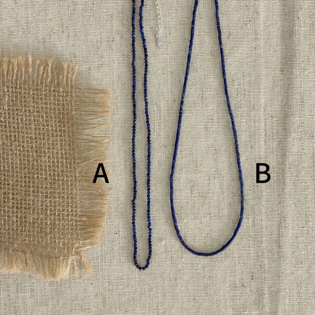 吊坠925银 JIUJIU【藏青叠戴底链】时尚百搭简约装饰品1104