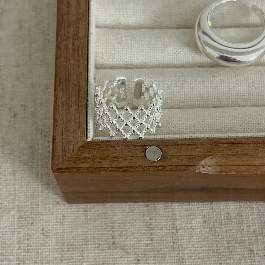 925银戒指 JIUJIU【捕梦网】通勤百搭简约戒指装饰品1029