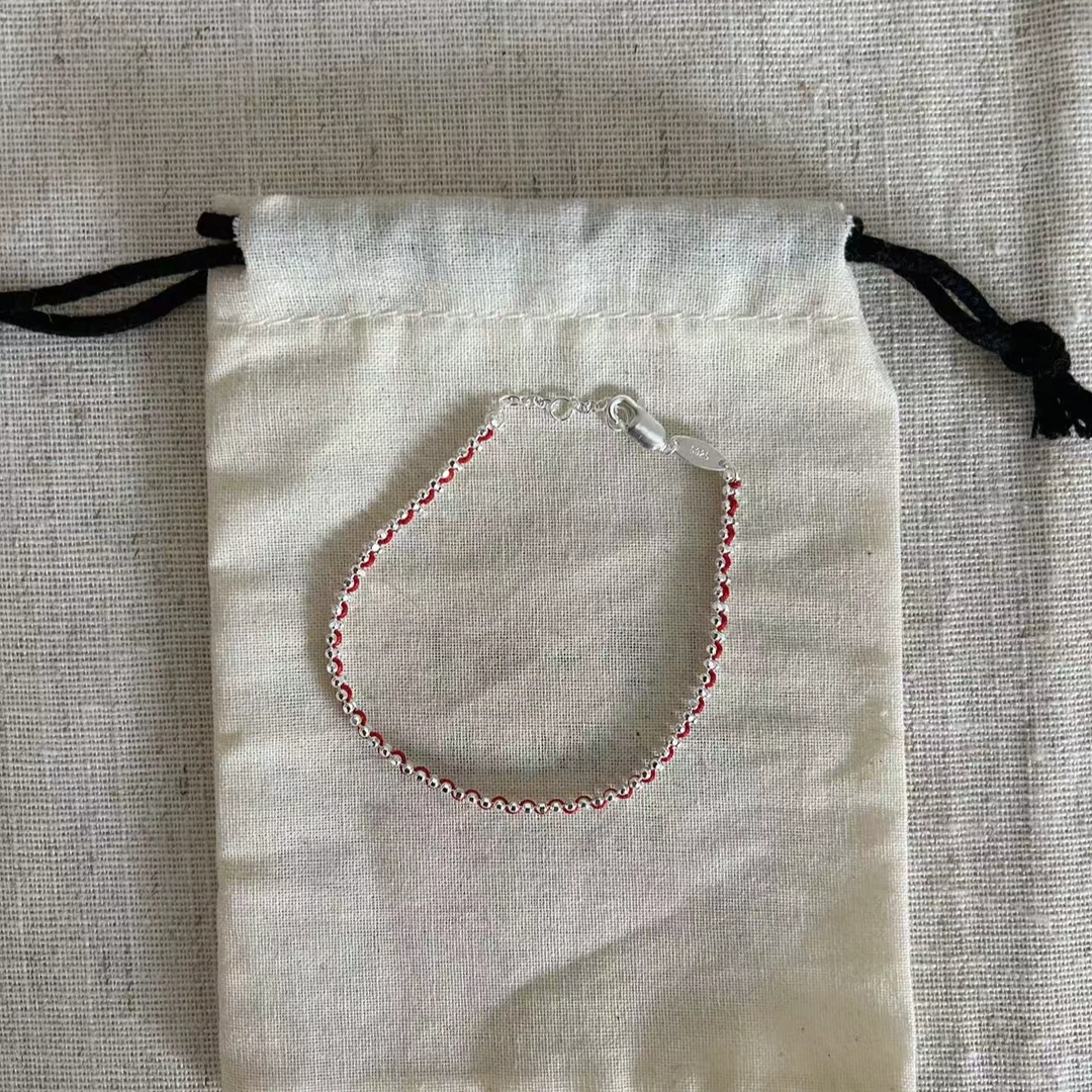 925银手链 JIUJIU【红绳】通勤百搭简约手链装饰品1127