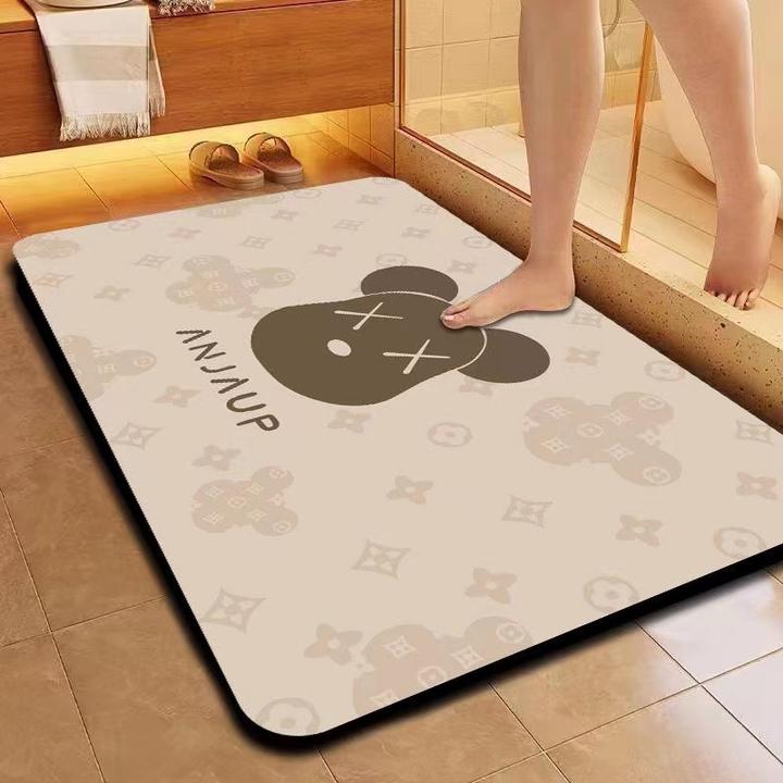 浴室地垫软硅藻泥吸水速干家用厨房门口防滑脚垫厕所地垫可剪裁