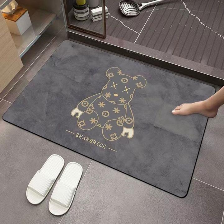 硅藻泥家用门口入户速干吸水地垫厕所防滑垫橡胶防滑家居脚垫剪裁