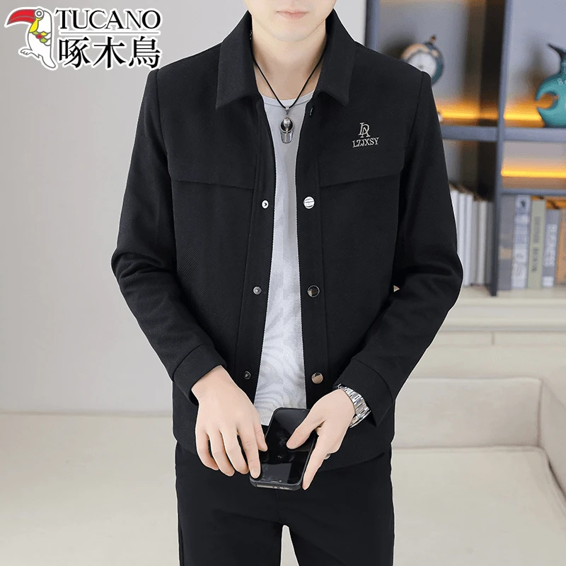 TUCANO/啄木鳥高档男装外套春秋季新款中青年灯芯绒男士休闲夹克