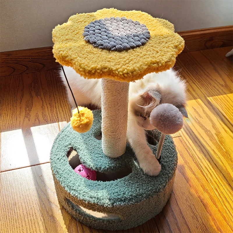 猫爬架猫窝猫树一体小型抓柱幼猫玩具抓板剑麻绳猫架子小户型跳台