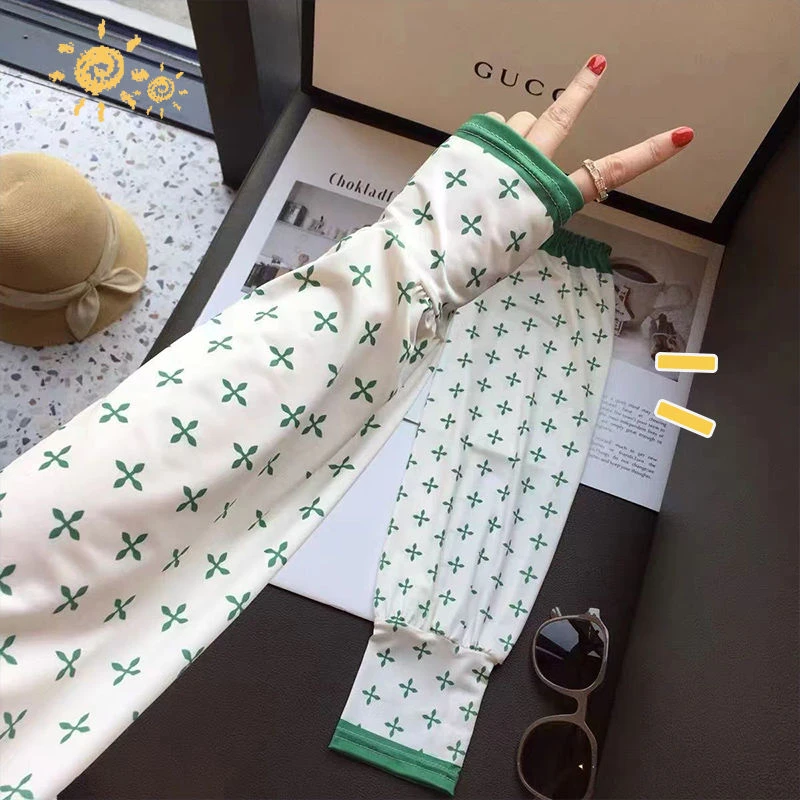 韩版夏季宽松冰丝袖套女开车骑行防晒手袖防紫外线护臂冰袖手袖男