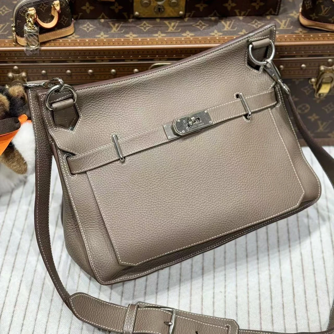 99新 Hermes/爱马仕 昊哥/大象灰吉普赛34包