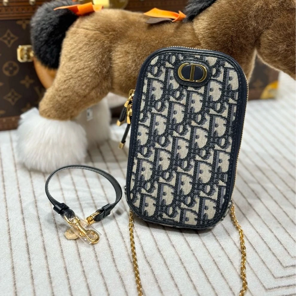 全新未使用 DIOR/迪奥 昊哥/dior老花手机包 尘袋 盒子