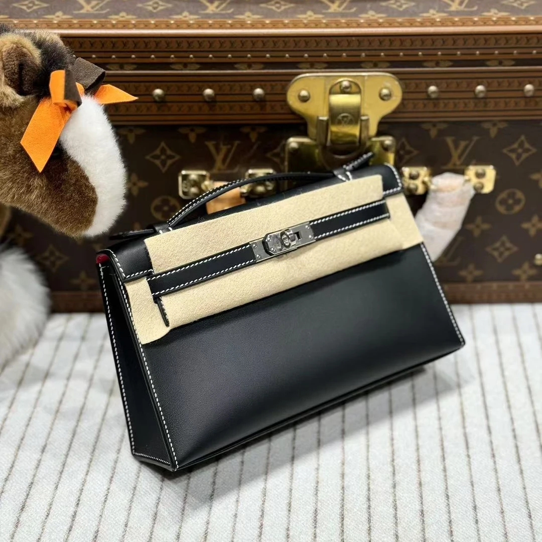 全新未使用 Hermes/爱马仕 黑内拼墨西哥粉一代包尾款链接