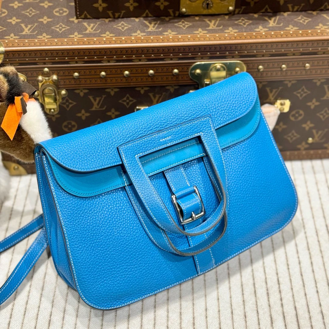 95新 Hermes/爱马仕 贝贝/爱马仕halzan31坦桑尼亚蓝包