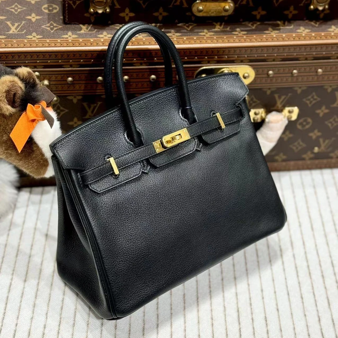99新 Hermes/爱马仕 昊哥/y刻/爱马仕黑金bk25TN皮包