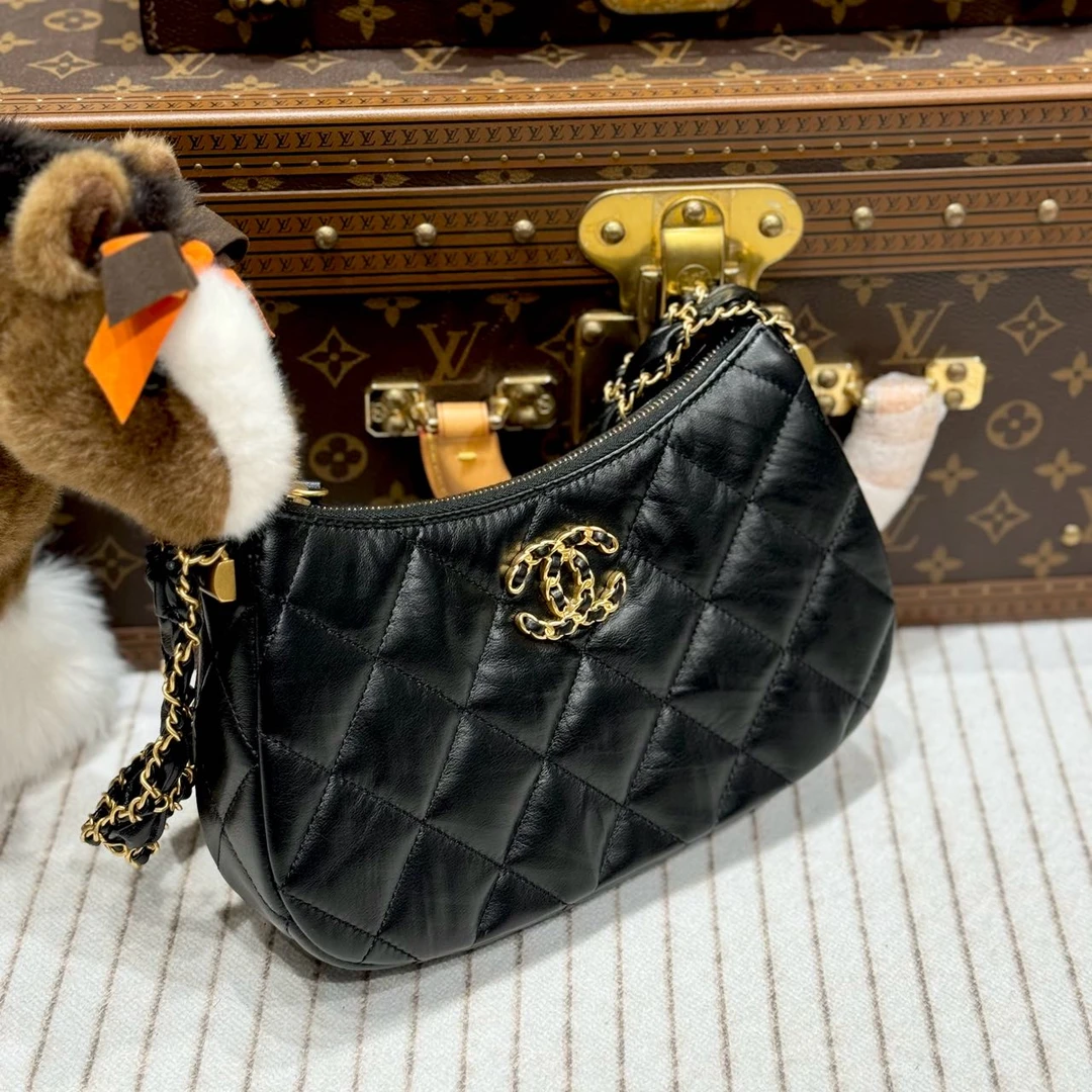 99新 Chanel/香奈儿 昊哥/Chanel黑金腋下包