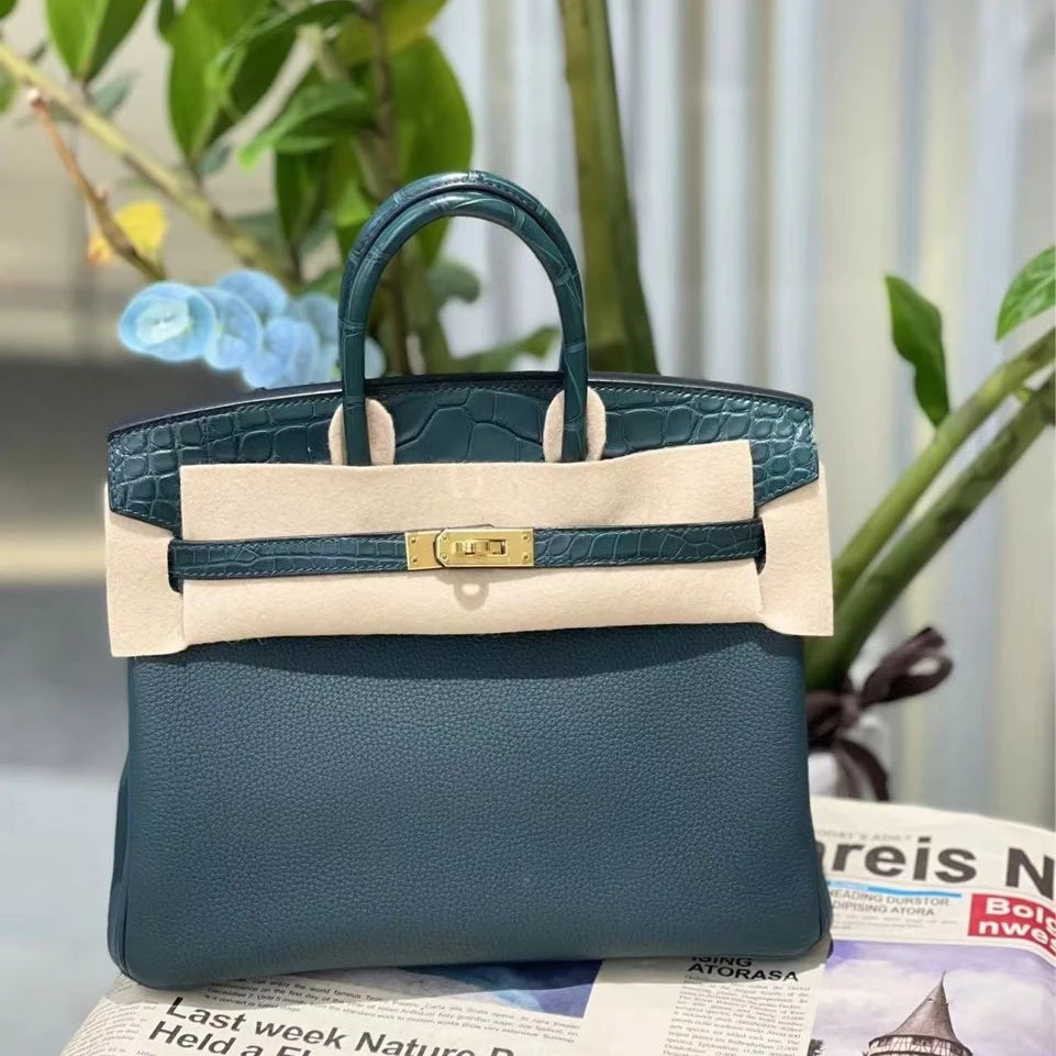 99新 Hermes/爱马仕 爱马仕松柏绿touch bk25包/D刻/lina