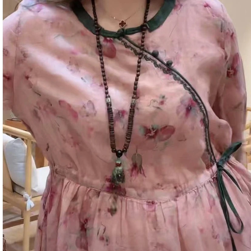 大宁女装 新品百搭宽松连衣裙6513