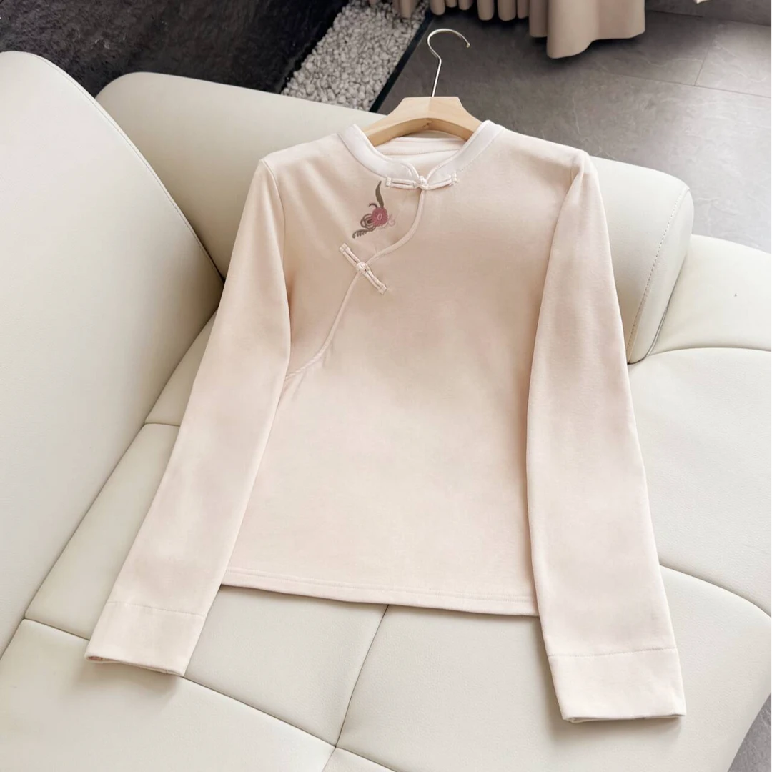 大宁女装 【韵禾】秋冬时尚百搭显瘦气质复古中国风长袖上衣7969