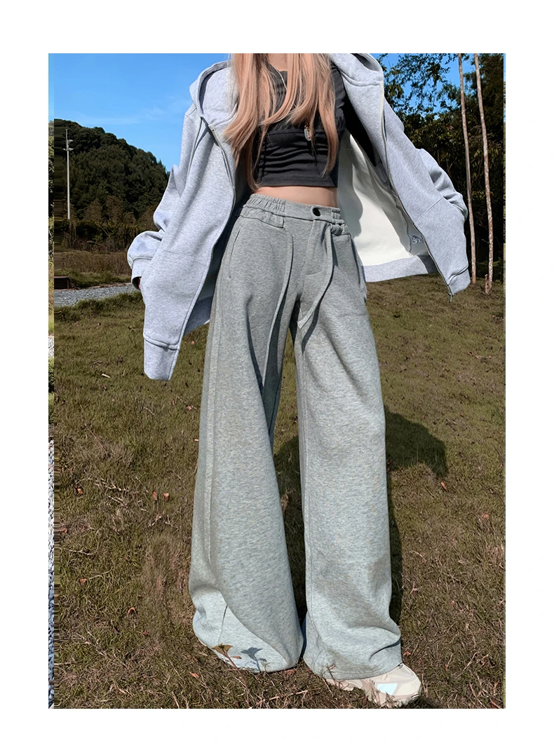 【红橙黄绿】微喇裤阔腿牛仔裤女装微瑕介意勿拍宽松复古非图片款