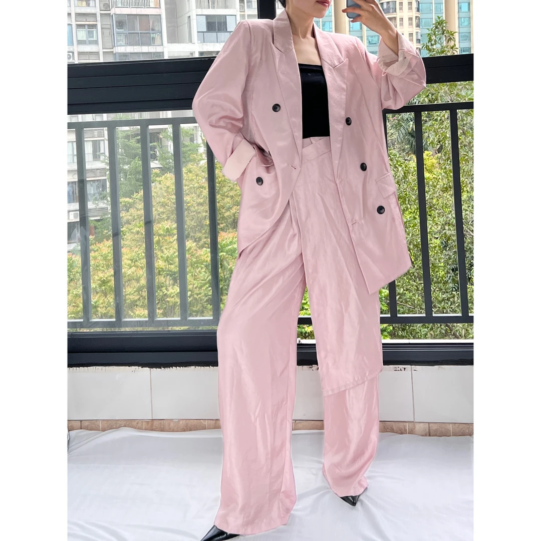 Hello乔乔【解构御姐】宽松设计师套装高腰时尚女士西服外套套装