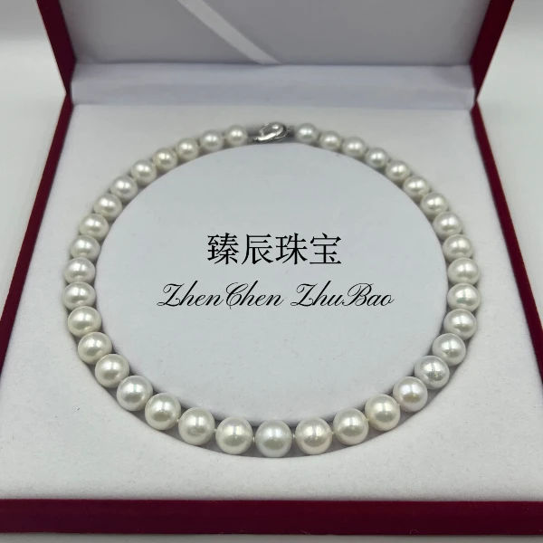 天然淡水爱迪生满珠项链11-12mm大点位时尚经典强光