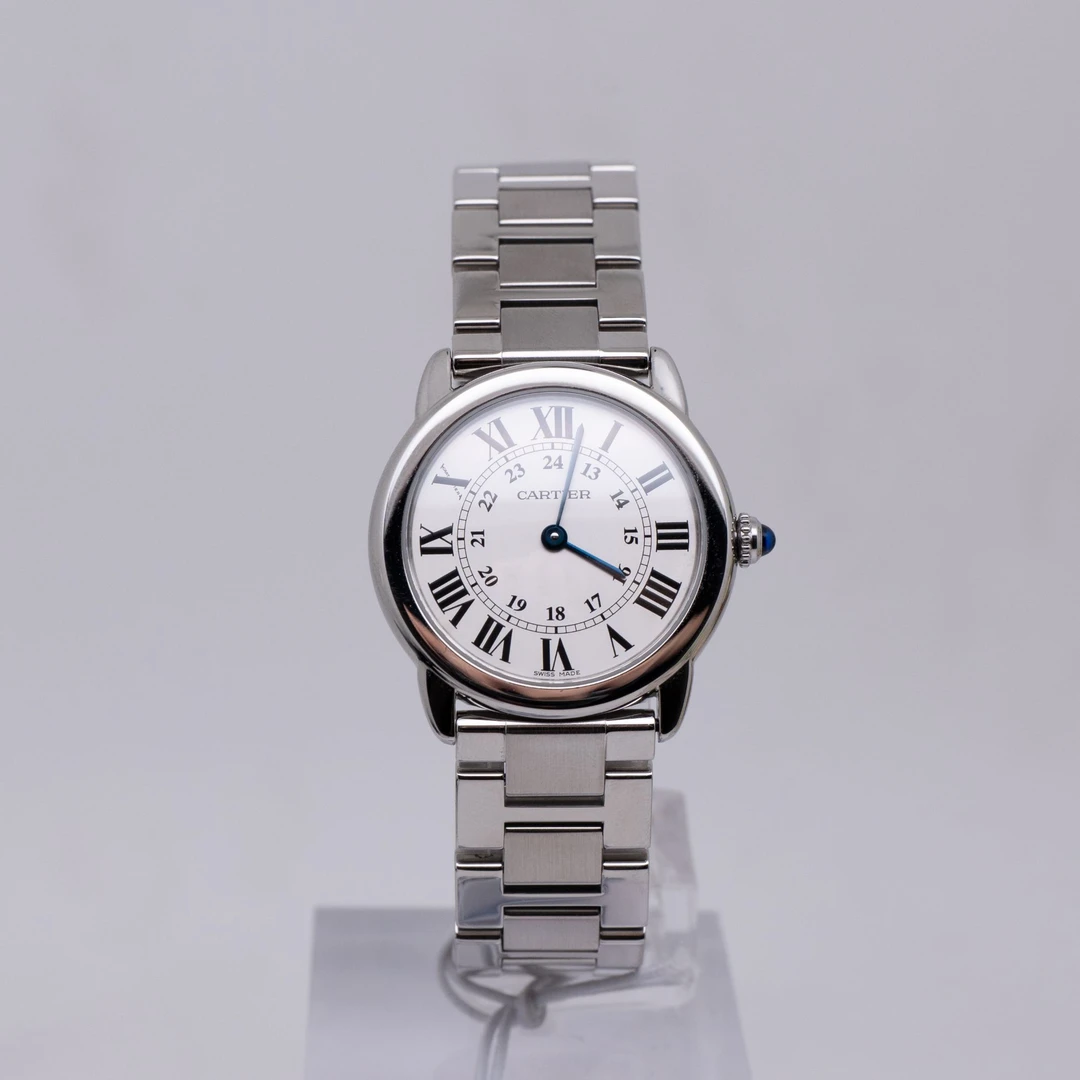 99新 Cartier/卡地亚 伦敦W6701004 29精钢经典女士石英名表 单表