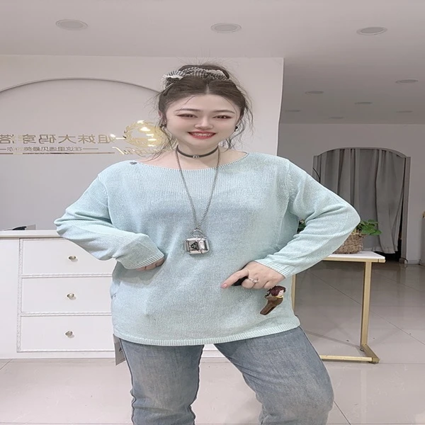 5006时尚洋气彩色简约针织衫