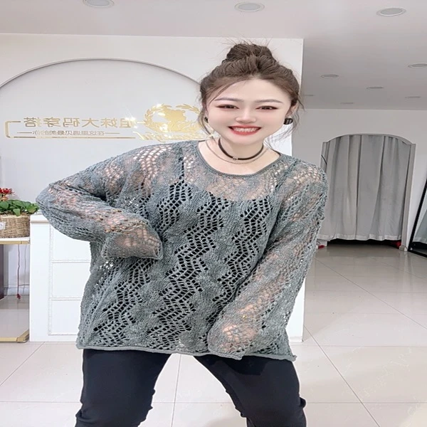 8121初秋欧货针织网衫