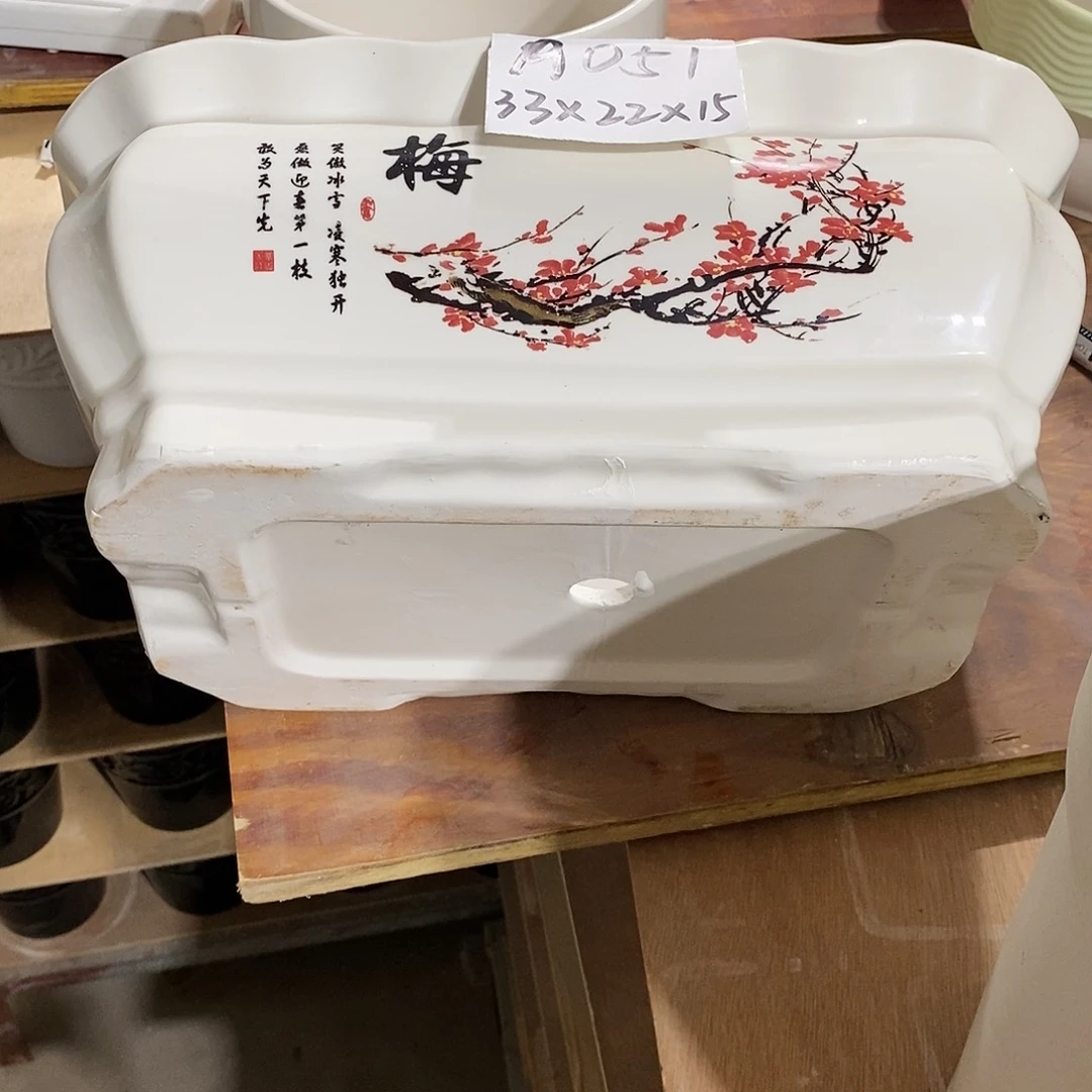 【闪购商品】陶瓷20CM（含）-50CM（不含）微瑕花盆AAA051-1裂底