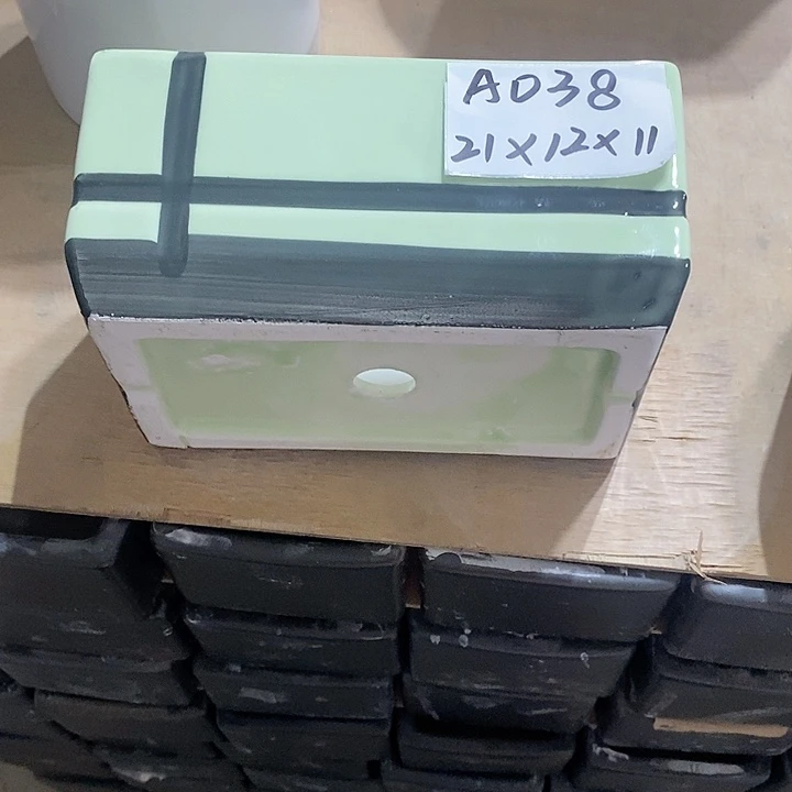 【闪购商品】陶瓷20CM以下微瑕花盆AAA038-1小号绿