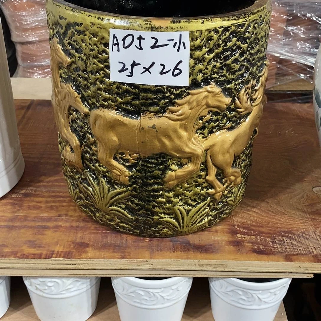 【闪购商品】陶瓷20CM（含）-50CM（不含）微瑕花盆AAA052-1小号