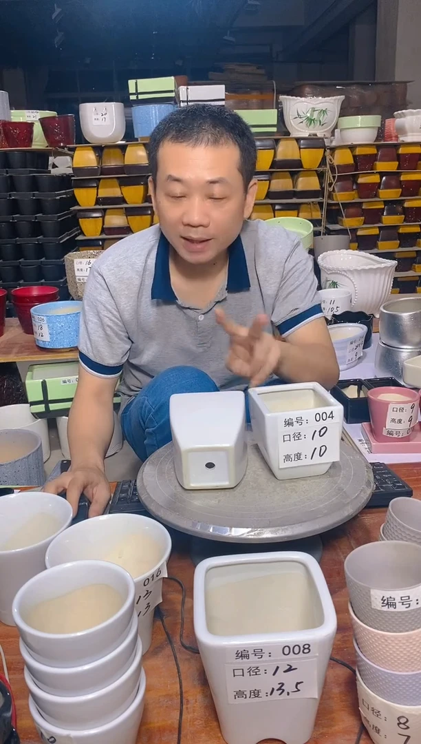 【闪购商品】陶瓷20CM以下微瑕花盆AAA004-2白色