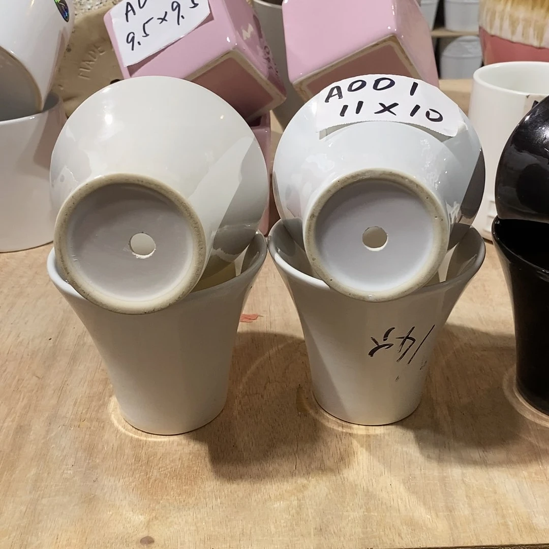 【闪购商品】陶瓷20CM以下微瑕花盆AAA001-4白色