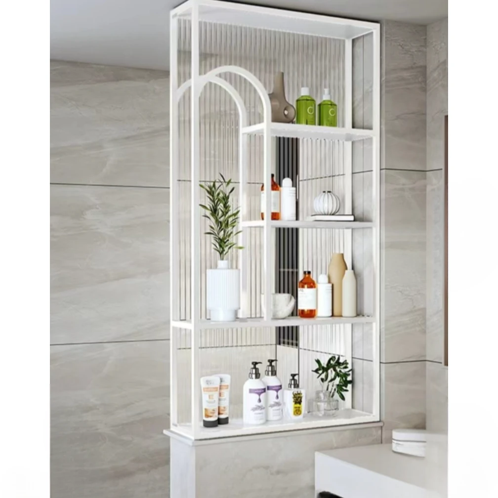 矮隔断半墙卫生间隔断遮挡隔断洗手台入户玄关玻璃屏风置物架屏风