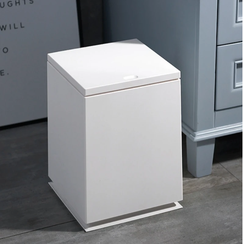 日式家用按压式垃圾桶客厅轻奢简约卧室卫生间创意简约带盖北欧风