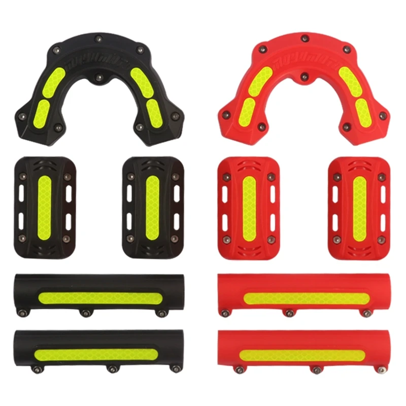 适用豪爵铃木AFR125保险杠防摔块UY125护杠防撞条通用配件反光