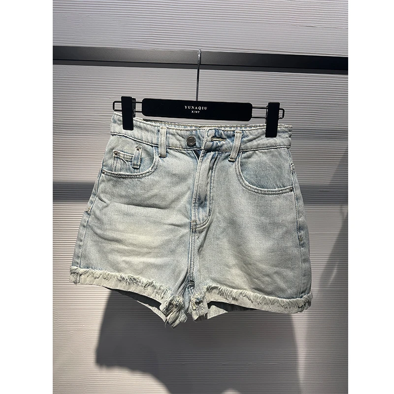 MUZHI 2024夏季新款时尚设计感牛仔短裤女-2011