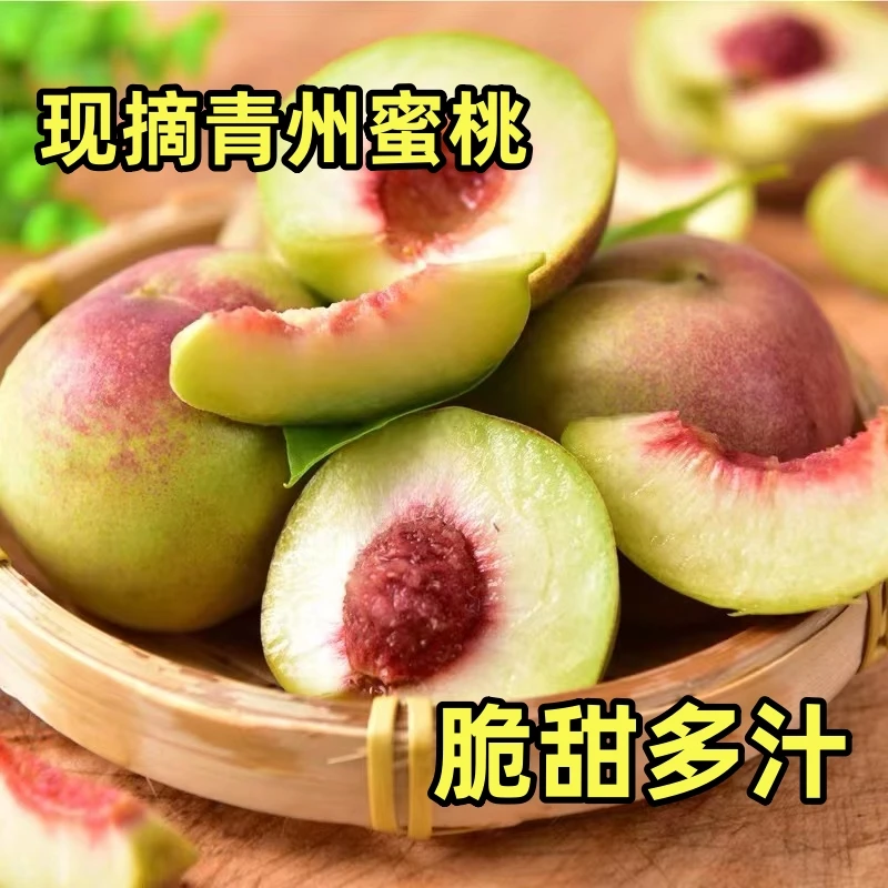 【青州蜜桃】离核现摘脆桃离核水蜜桃甜桃子新鲜应季水果软桃
