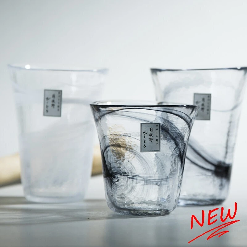 福利【日本手工晕染】进口月夜野工坊玻璃水杯酒杯茶杯手工硝子