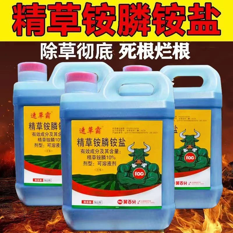 速草霸精草铵膦铵盐高浓度果园牛筋草小飞蓬斩草专效快速除草剂