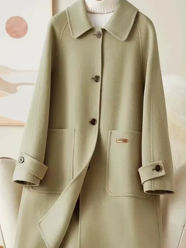 1861-1870女士百搭显瘦双面羊毛大衣毛呢外套