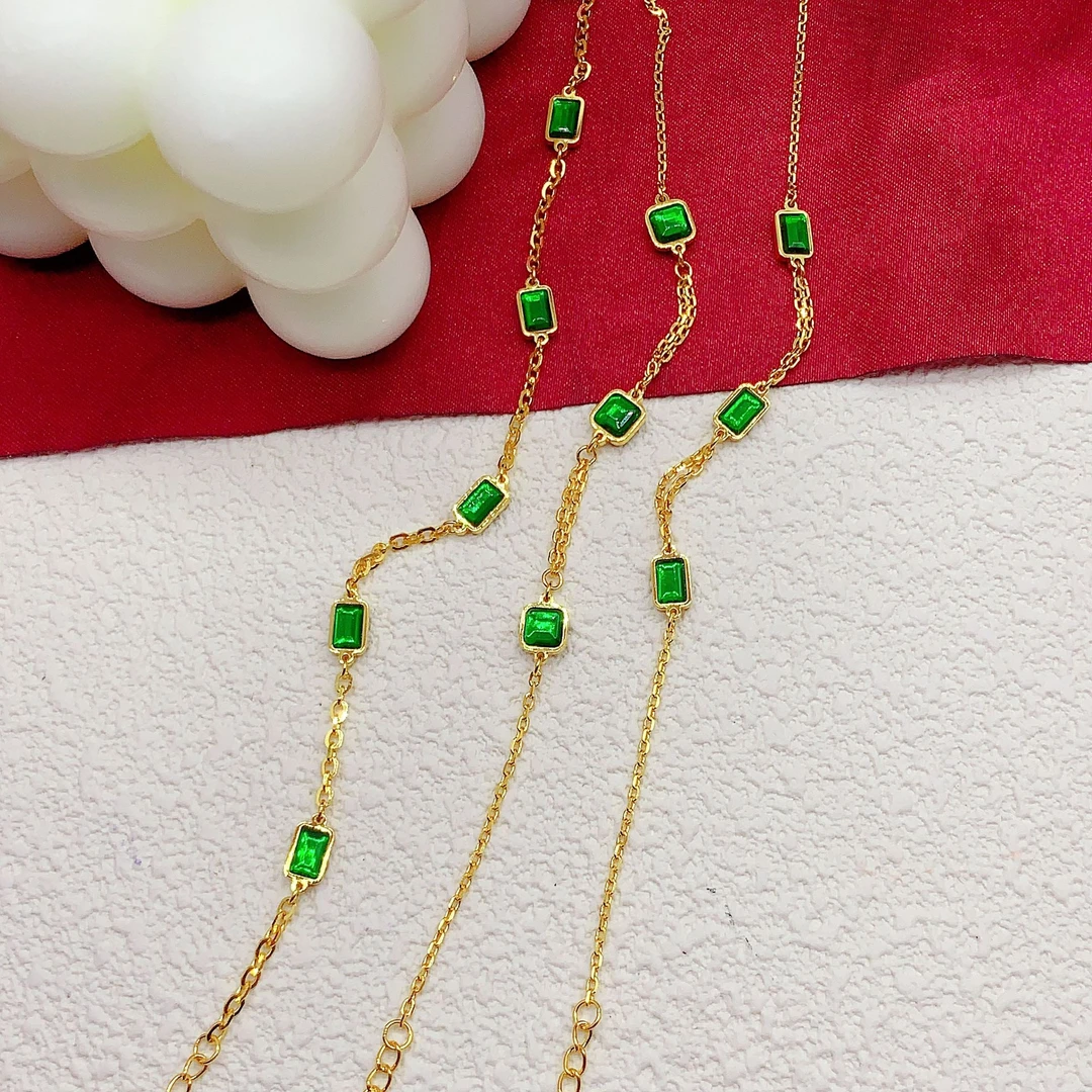 【木韵阁】足金999 5G黄金珐琅方块手链时尚净金重 4.93