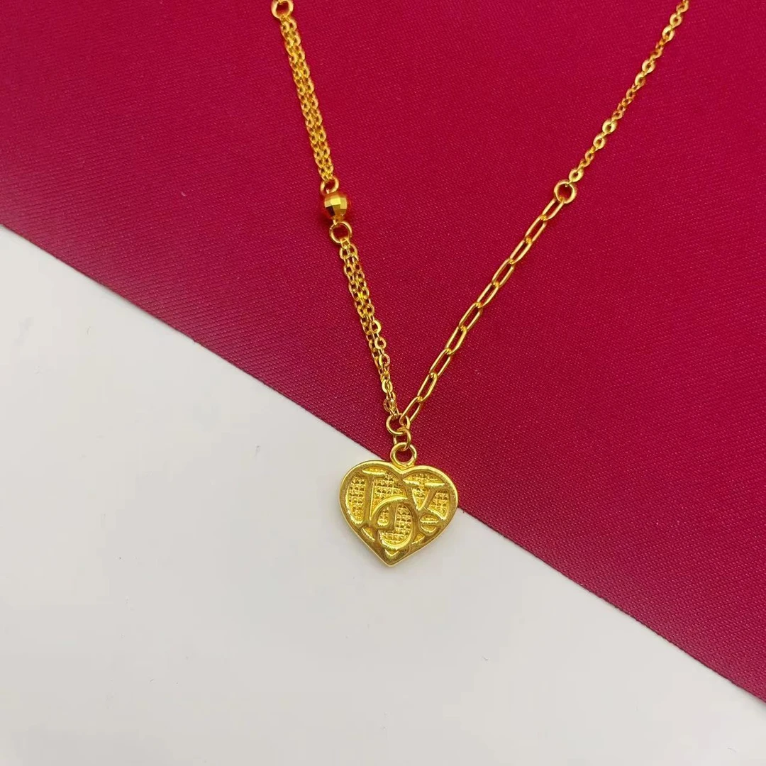 【木韵阁】足金9995G黄金love爱心套链百搭时尚精美黄金项链 4.53