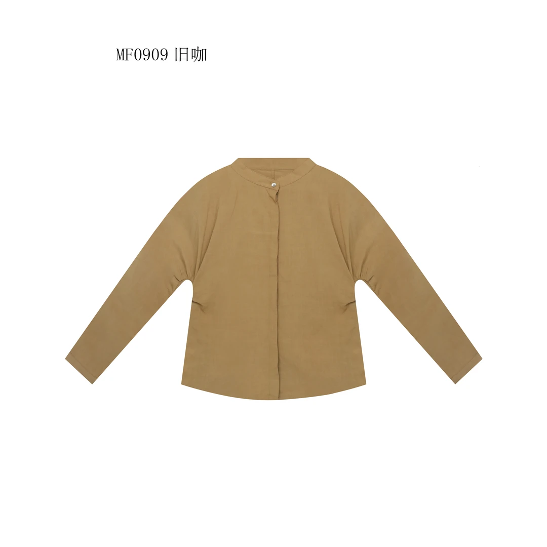 【麻訪家】MF0909旧咖文艺简约宽松休闲百搭长袖开衫上衣