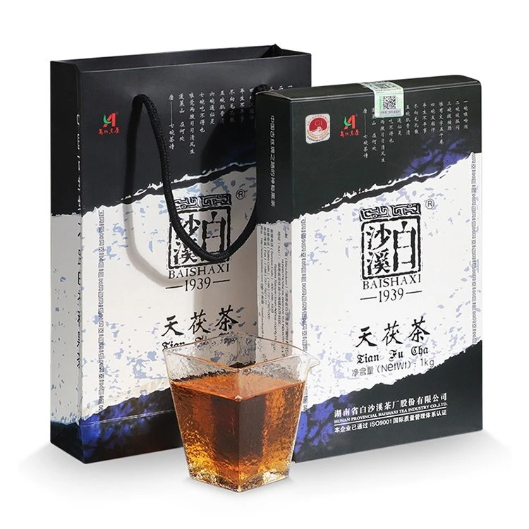 4.23白沙溪湖南安化黑茶金花茯砖茶天茯茶1kg小师姐评茶